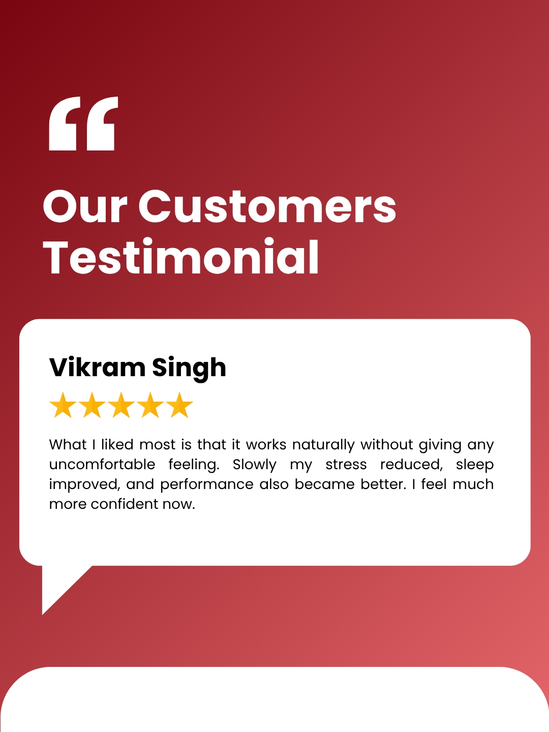 Patient testimonial