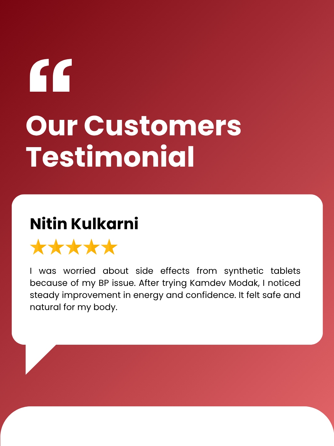 Patient testimonial