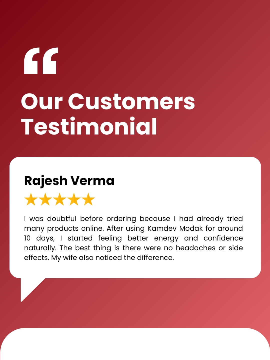Patient testimonial