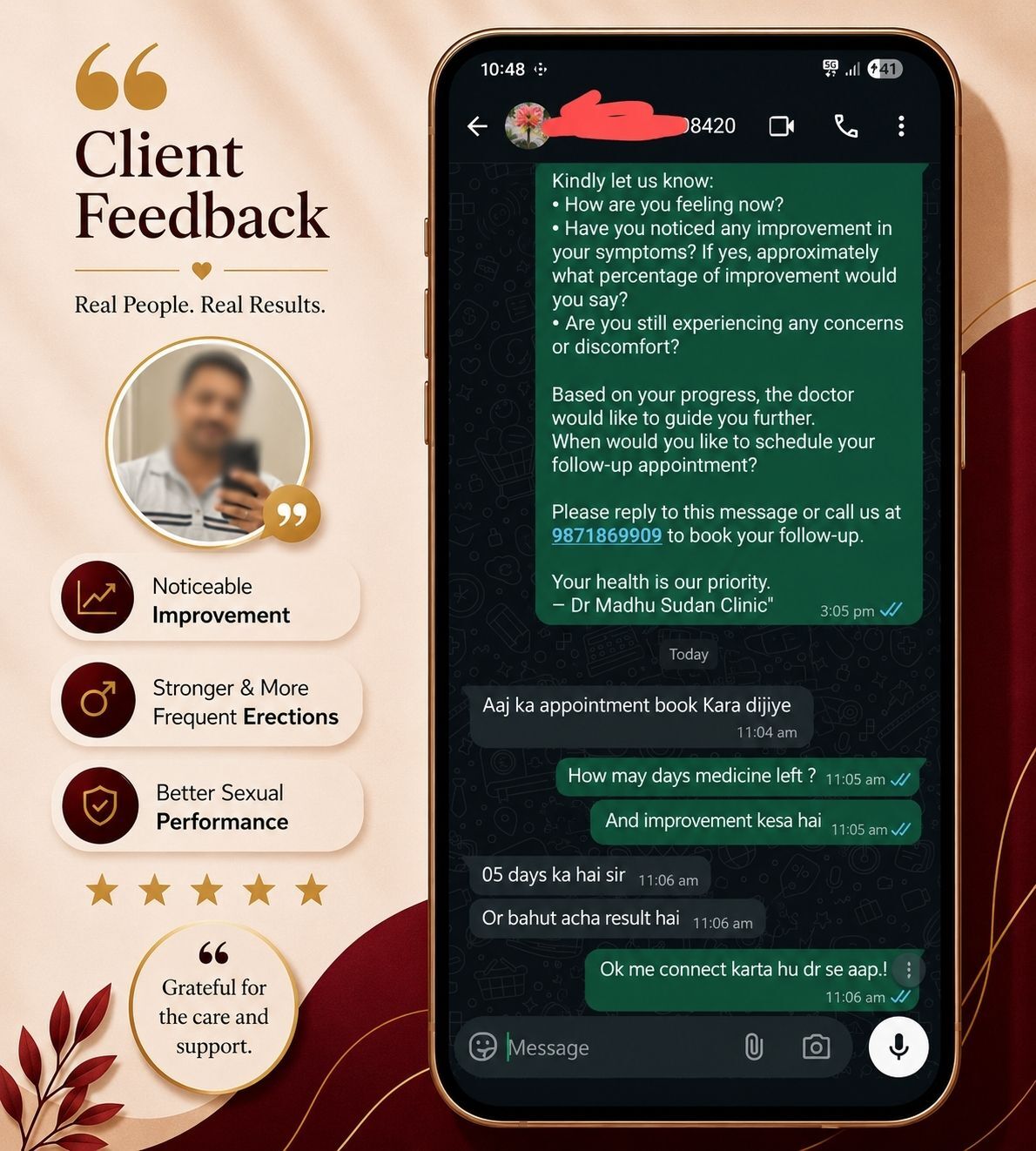 Patient testimonial